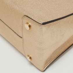 Pre Owned Michael Kors Metallic Gold Leather Large Mercer Tote