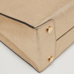 Pre Owned Michael Kors Metallic Gold Leather Large Mercer Tote