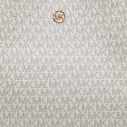 مملوكة مسبقًا Michael Kors Cream Signature Coated Canvas and Leather Freya Tote