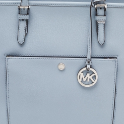 Pre Owned حقيبة يد مايكل كورس جيب بكبسون جت ست جلد رمادية