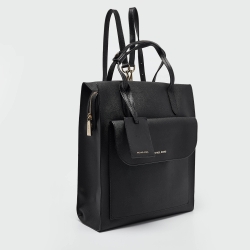 Pre Owned Michael Kors Black Coated Canvas Penny Commuter Backpack