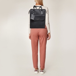 Pre Owned Michael Kors Black Coated Canvas Penny Commuter Backpack