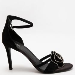 Michael Kors Black Suede Ankle Strap Sandals Size EU 39