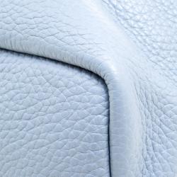 Pre Owned Michael Kors Powder Blue Leather Dalia Drawstring Backpack