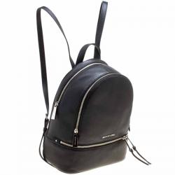 مملوكة مسبقًا Michael Kors Black Leather Medium Reazip Backpack