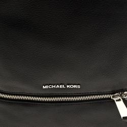 مملوكة مسبقًا Michael Kors Black Leather Medium Reazip Backpack