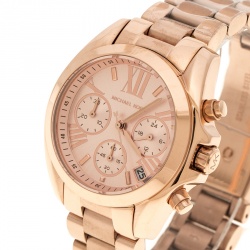 Michael Kors Rose Gold Plated Steel Bradshaw Chronograph MK5799 Women's Wristwatch 37 mm