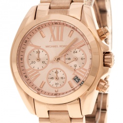 Michael Kors Rose Gold Plated Steel Bradshaw Chronograph MK5799 Women's Wristwatch 37 mm