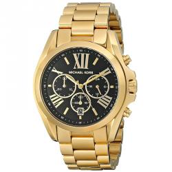 Michael Kors Black Yellow Gold Plated Steel Bradshaw MK5739 Women's Wristwatch 43MM