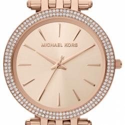 مملوكة مسبقًا Michael Kors Rose Gold Plated Steel Darci MK3192 Women's Wristwatch 39MM