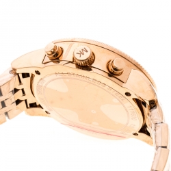 مملوكة مسبقًا Michael Kors Rose Gold Plated Stainless Steel Ritz MK6077 Women's Wristwatch 37 mm