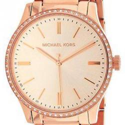 مملوكة مسبقًا Michael Kors Rose Gold Plated Steel Bailey MK3809 Women's Wristwatch 38MM