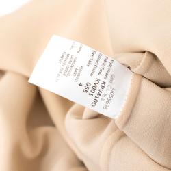 Pre Owned Michael Kors Nude Beige Sleeveless Wool Dress S