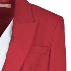 Michael Kors Crimson Red Wool Tailored Single Button Blazer S