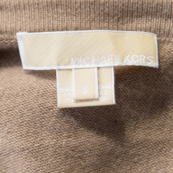 Pre Owned Michael Kors Brown Cashmere Cardigan S