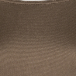 مملوكة مسبقًا Michael Kors Truffle Brown Satin Tie Detail Dress L