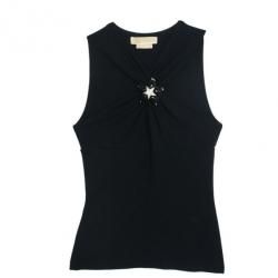 Michael Kors Collection Black Embellished Top S