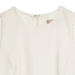 Michael Kors White Wool Lace Belt Dress M