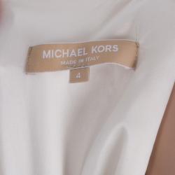 Michael Kors White Wool Lace Belt Dress M
