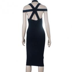Pre Owned Michael Kors Criss-Cross Detail Cocktail Dress S