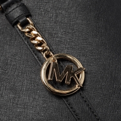 Pre Owned Michael Kors Black Leather Large Sady Shopper Tote