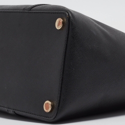 Pre Owned Michael Kors Black Leather Large Sady Shopper Tote