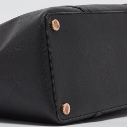 Pre Owned Michael Kors Black Leather Large Sady Shopper Tote