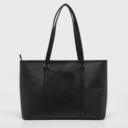 Pre Owned Michael Kors Black Leather Large Sady Shopper Tote