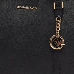 Pre Owned Michael Kors Black Leather Large Sady Shopper Tote