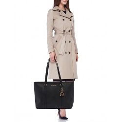 Pre Owned Michael Kors Black Leather Large Sady Shopper Tote