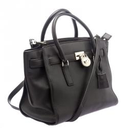 Pre Owned حقيبة مايكل كورس هيميلتون جلد ب نية داكنة