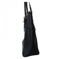 مملوكة مسبقًا Michael Kors Black Saffiano Leather Jet Set Top-Zip Tote