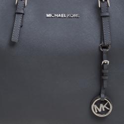 Pre Owned حقيبة يد مايكل كورس جيت سيت جلد رصاصي