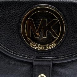 Pre Owned Michael Kors Black Leather Fulton Hobo