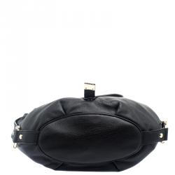 Pre Owned Michael Kors Black Leather Fulton Hobo