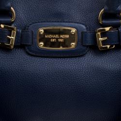 مملوكة مسبقًا حقيبة مايكل كورس هاميلتون إيست ويست جلد أزرق كحلي