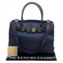 مملوكة مسبقًا حقيبة مايكل كورس هاميلتون إيست ويست جلد أزرق كحلي