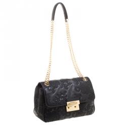 Pre Owned حقيبة كتف مايكل كورس سلوين جلد دانتيل مزخرفة سوداء