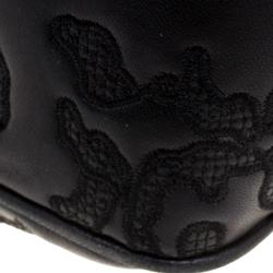 Pre Owned حقيبة كتف مايكل كورس سلوين جلد دانتيل مزخرفة سوداء