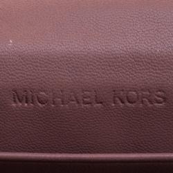 Pre Owned Michael Kors Dark Beige Quilted Leather WOC Wallet