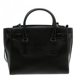 Pre Owned Michael Kors Black Leather Hamilton Satchel