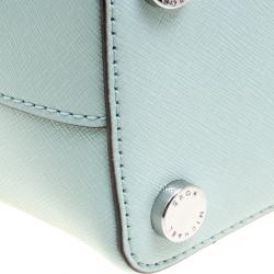 Pre Owned  Michael Kors Mint Leather Savannah Crossbody Bag
