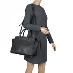 Pre Owned حقيبة يد مايكل كورس سيلما متوسطة جلد سافيانو سوداء