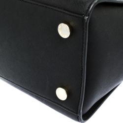 Pre Owned حقيبة يد مايكل كورس سيلما متوسطة جلد سافيانو سوداء