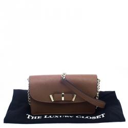 Pre Owned Michael Kors Brown Leather Crossbody Bag