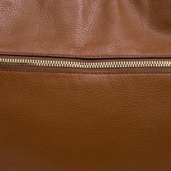 Pre Owned Michael Kors Brown Leather Charm Tassel Hobo