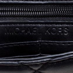 Pre Owned Michael Kors Black Quilted Leather Small Sloan Messenger Bag 