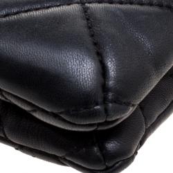 Pre Owned Michael Kors Black Quilted Leather Small Sloan Messenger Bag 