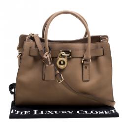 Michael Kors Brown Leather East West Hamilton Tote