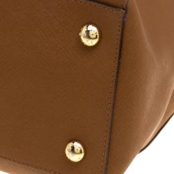 مملوكة مسبقًا حقيبة يد مايكل كورس جلد بنية